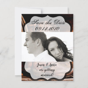 4x5 Save-the-Date-Karte Cowboy-Stiefel Stallwand A Einladung