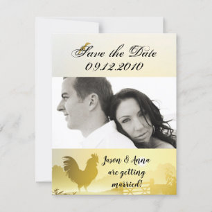 4x5 Save the Date Karte Sonntagmorgen Land