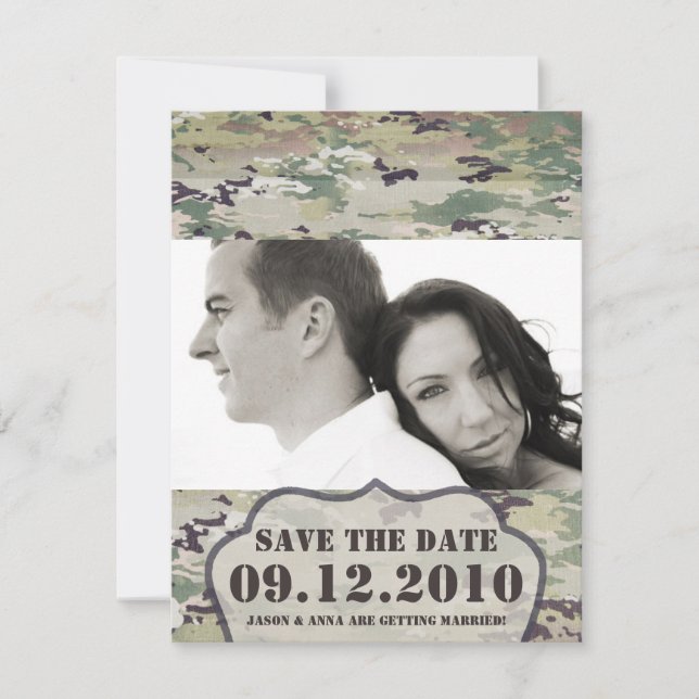4x5-Save the Date Kartenarmee OCP Camouflage Unifo Einladung (Vorderseite)