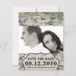 4x5-Save the Date Kartenarmee OCP Camouflage Unifo Einladung