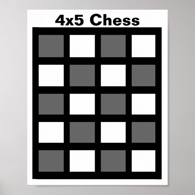 4x5 - Schach-TAG-Gitter (1-1/4"-Kühlschrankmagnete Poster (Vorne)
