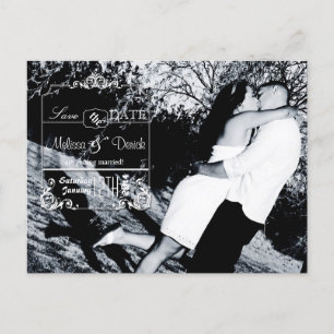 4x5 Typografie Save the Date Foto Ankündigung Postkarte