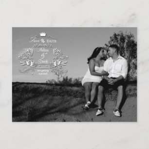 4x5 Typografie Save the Date Foto Ankündigung Postkarte