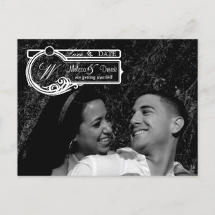 4x5 Typografie Save the Date Foto Ankündigung Postkarte