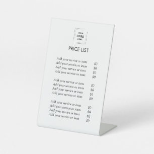 4x6 DIY Marken- Preisliste Tischschild Sockelschild