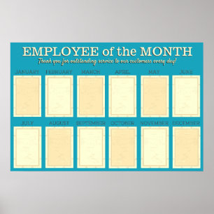 4X6 Foto Board Mitarbeiter des Monats Display Poster