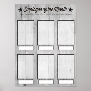 4X6 Foto Board Mitarbeiter des Monatsposters Poster