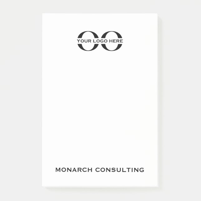 4x6-Nachhinweis mit Firmenlogo Post-it Klebezettel (Vorderseite)