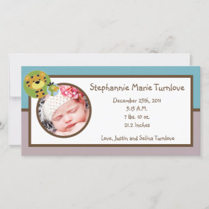 4x8 Foto Geburtserklärung Jungle Tales Safari Ankündigung