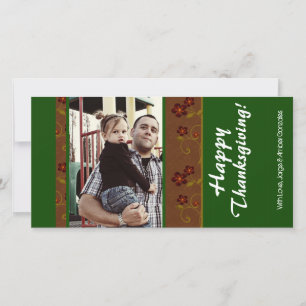 4x8 Green und Brown Herbst FOTO Erntedank Card Feiertagskarte