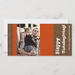 4x8 Orange Herbst Folio FOTO Erntedank Card Feiertagskarte