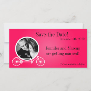 4x8 Verlobung Ankündigung Hot Pink Double Bike
