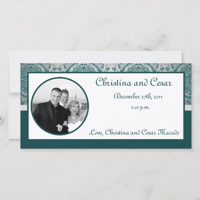 4x8 Verlobung Foto Ankündigung Nacht in Indien (Vorderseite)