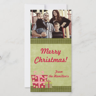 4x8 Weihnachtsgeschenke FOTO-Karte Feiertagskarte