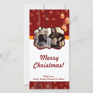 4x8 Weihnachtsschmuck FOTO Card Feiertagskarte
