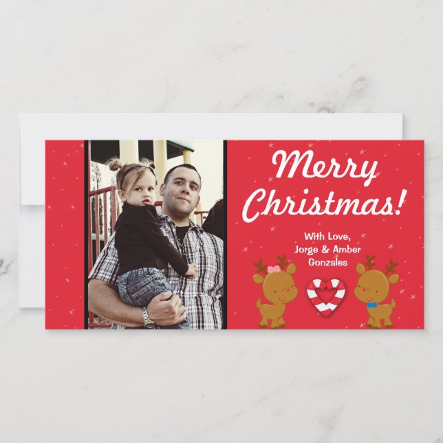 4x8 Weihnachtsschmuck FOTO Card Feiertagskarte (Vorderseite)