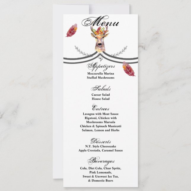 4x9.25 Menükarten Xsolid behielt ihre Form Einladung (Vorderseite)