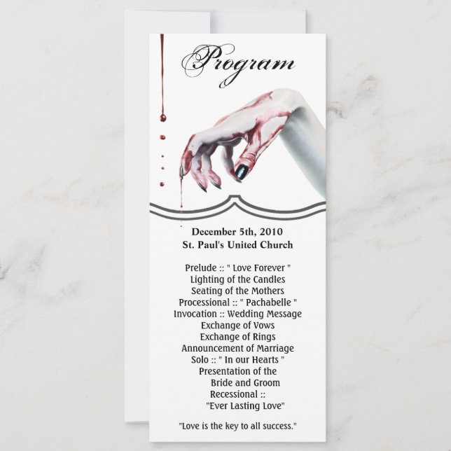 4x9.25 Programmkarten bvzombie blutzuckersenkendes Einladung (Vorderseite)