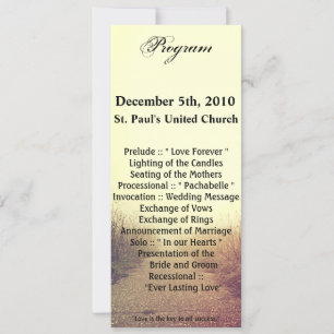 4x9.25 Programmkarten - Gehweg zum Sonnenaufgang Einladung