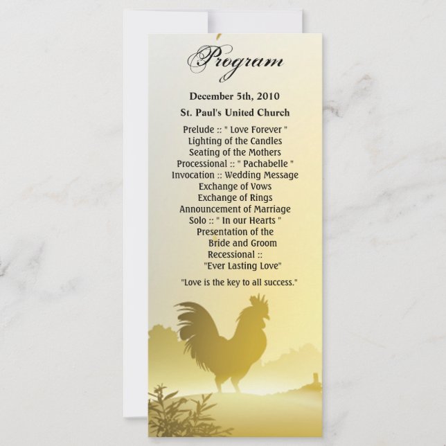 4x9.25 Programmkarten Sonntagsvormittagslandschaft Einladung (Vorderseite)