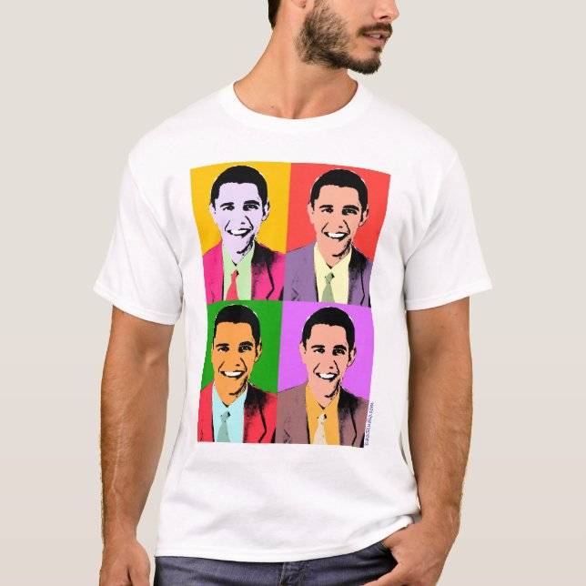 4x Barack Obama - Pop-Kunst-T - Shirt (Vorderseite)