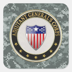 [500] Abzweigsinsignien des Generalanwalts [3D] Quadratischer Aufkleber