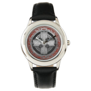 [500] Altes keltisches Heiliges Silberknotenkreuz Armbanduhr