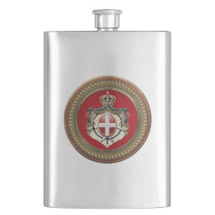 [500] Beschluss Maltas - SMOM-Wappen Flachmann