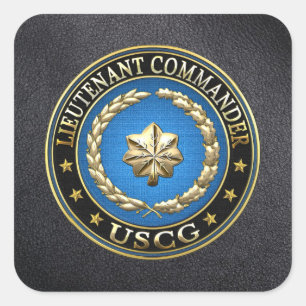 [500] CG: Befehlshaber des Lieutenant Commander (L Quadratischer Aufkleber