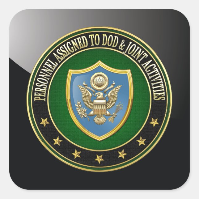 [500] DOD & Joint Activities CSIB Special Edition Quadratischer Aufkleber (Vorderseite)