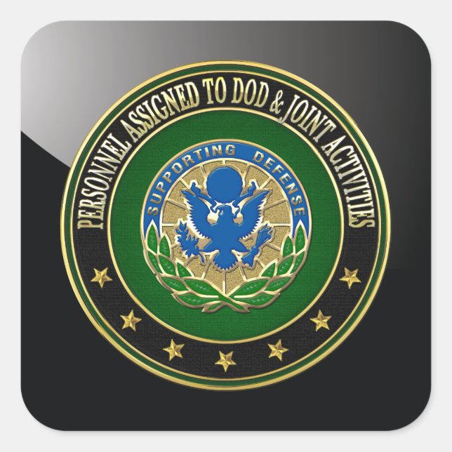 [500] DOD & Joint Activities DUI Special Edition Quadratischer Aufkleber (Vorderseite)
