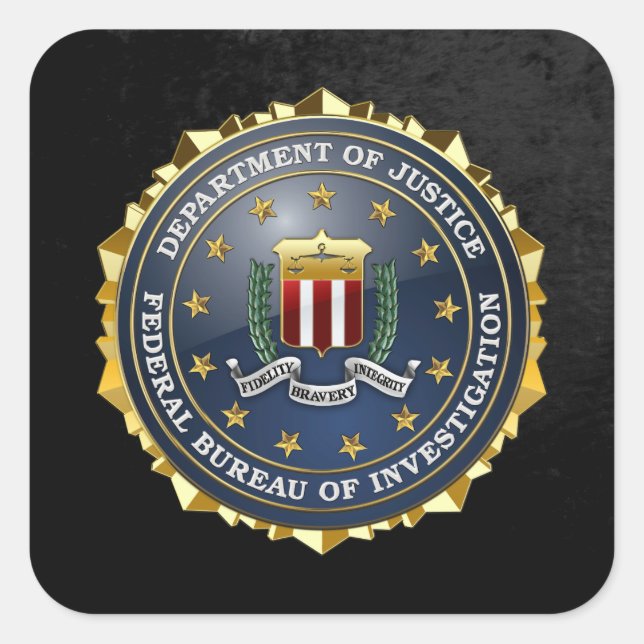 [500] FBI Special Edition Quadratischer Aufkleber (Vorderseite)