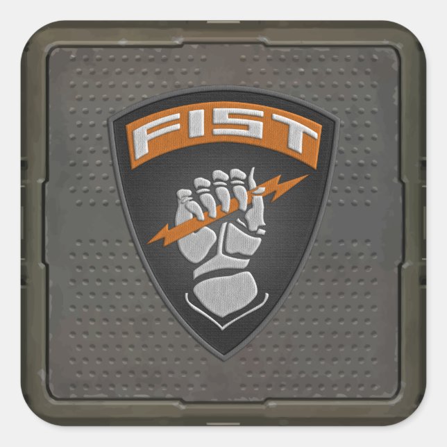 [500] Forward Observer (FIST) [Patch] Quadratischer Aufkleber (Vorderseite)