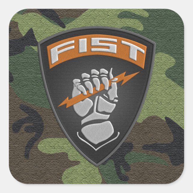 [500] Forward Observer (FIST) [Patch] Quadratischer Aufkleber (Vorderseite)