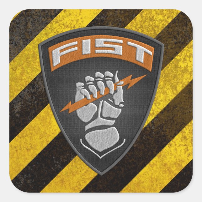 [500] Forward Observer (FIST) [Patch] Quadratischer Aufkleber (Vorderseite)