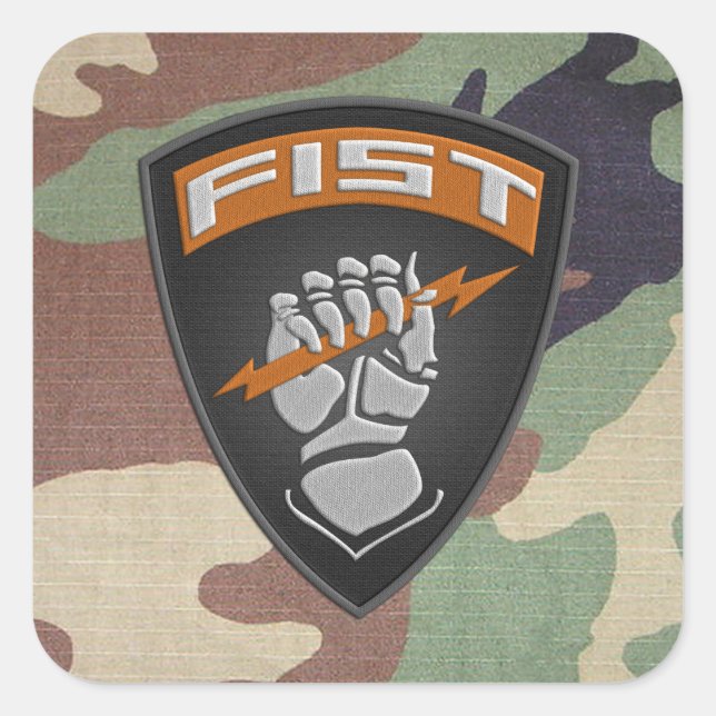 [500] Forward Observer (FIST) [Patch] Quadratischer Aufkleber (Vorderseite)