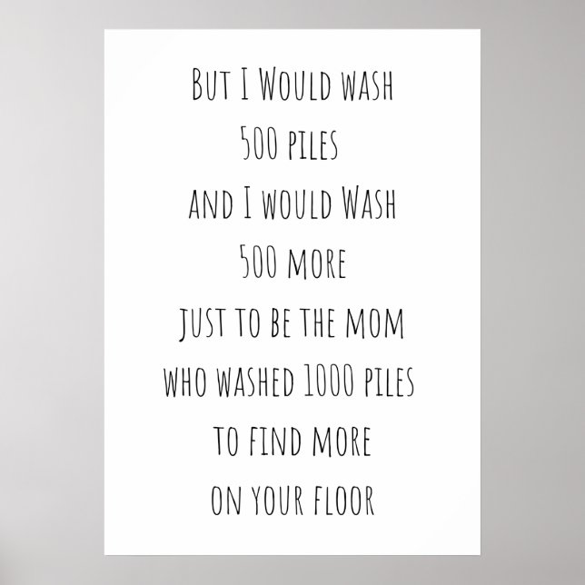 500 Haufen Waschzeichen Poster (Vorne)