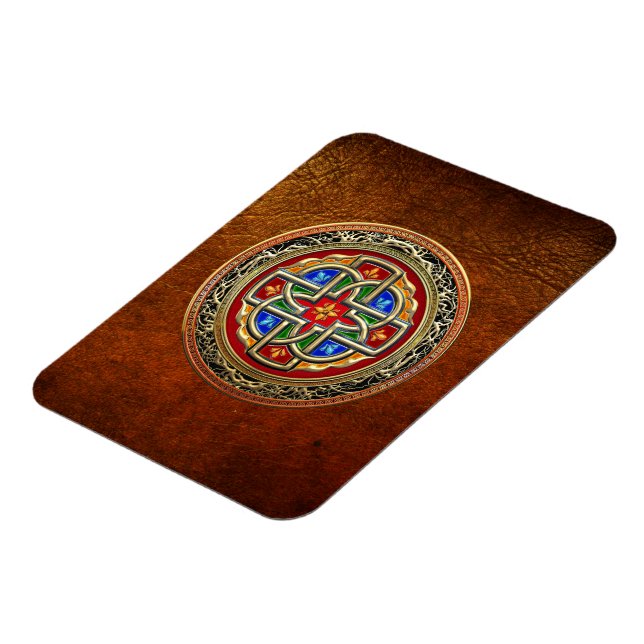 [500] Keltisches Kreuz [Gold+Email] Magnet (Linke Seite)