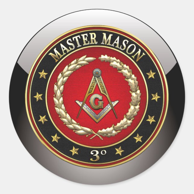 [500] Master Mason, 3. Grad [Sonderausgabe] Runder Aufkleber (Vorderseite)