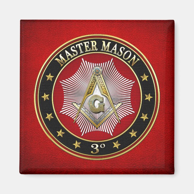 [500] Master Mason - Platz und Kompasse 3. Stufe Magnet (Vorne)