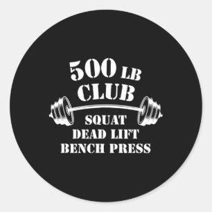 500 Pfund Klub Fitnessstudio Gewichtheben Kraftdre Runder Aufkleber