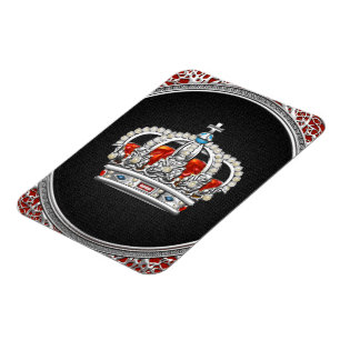 [500] Prince-Princess King-Queen Crown [Silver] Magnet