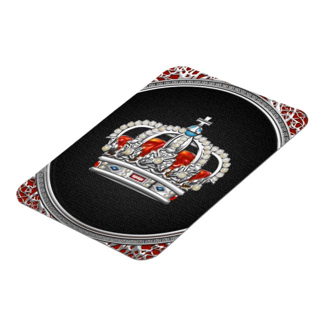[500] Prince-Princess King-Queen Crown [Silver] Magnet (Linke Seite)