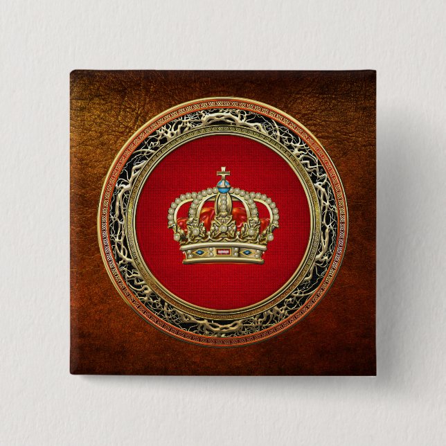 [500] Prinzessin King-Queen Crown [Belg.Gold] Button (Vorderseite)