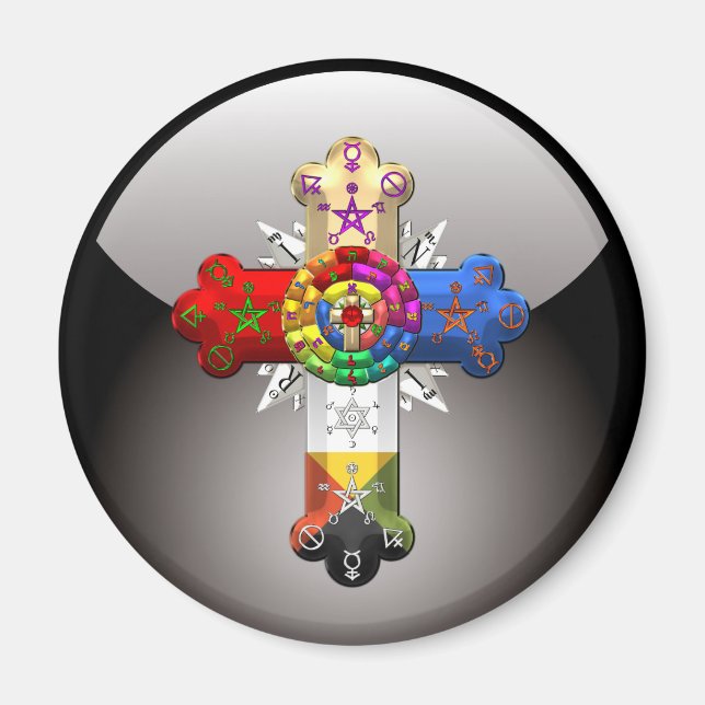 [500] Rosy Cross (Rose Croix) Magnet (Vorne)