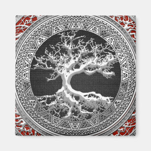 [500] Schatztruhe: Keltischer Baum des Lebens [Sil Magnet