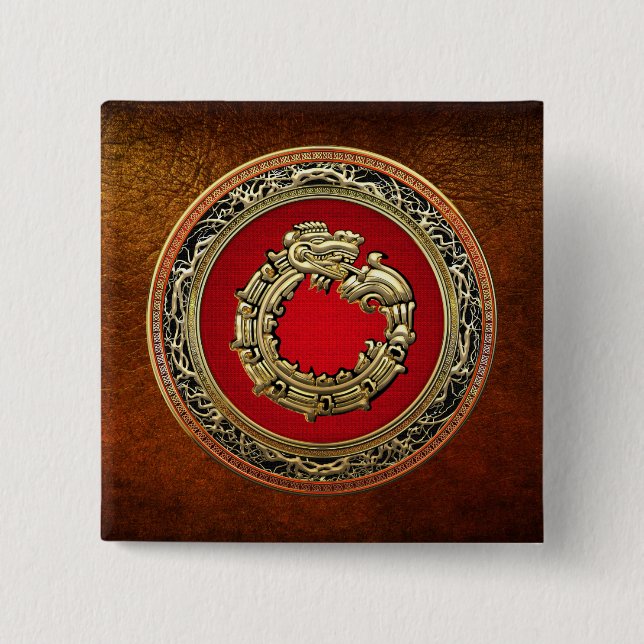 [500] Serpent God Quetzalcoatl [Gold] Button (Vorderseite)