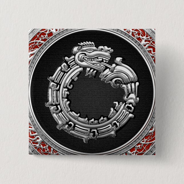 [500] Serpent God Quetzalcoatl [Silver] Button (Vorderseite)