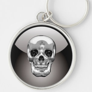 [500] Silver Human Skull Schlüsselanhänger
