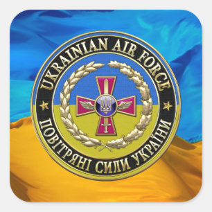 [500] Ukrainische Luftwaffe [Sonderausgabe] Quadratischer Aufkleber